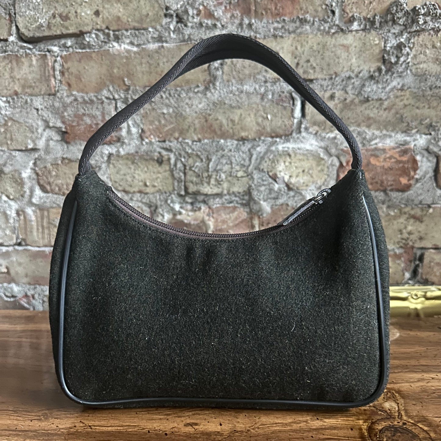 Vintage Prada Sport Grey Wool Hobo Bag