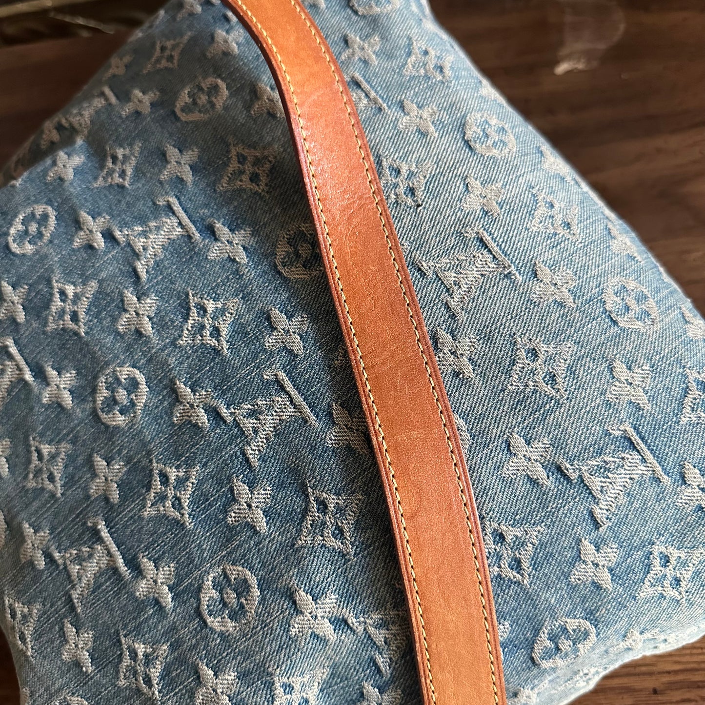 Vintage Louis Vuitton 2005 Blue Denim Baggy GM