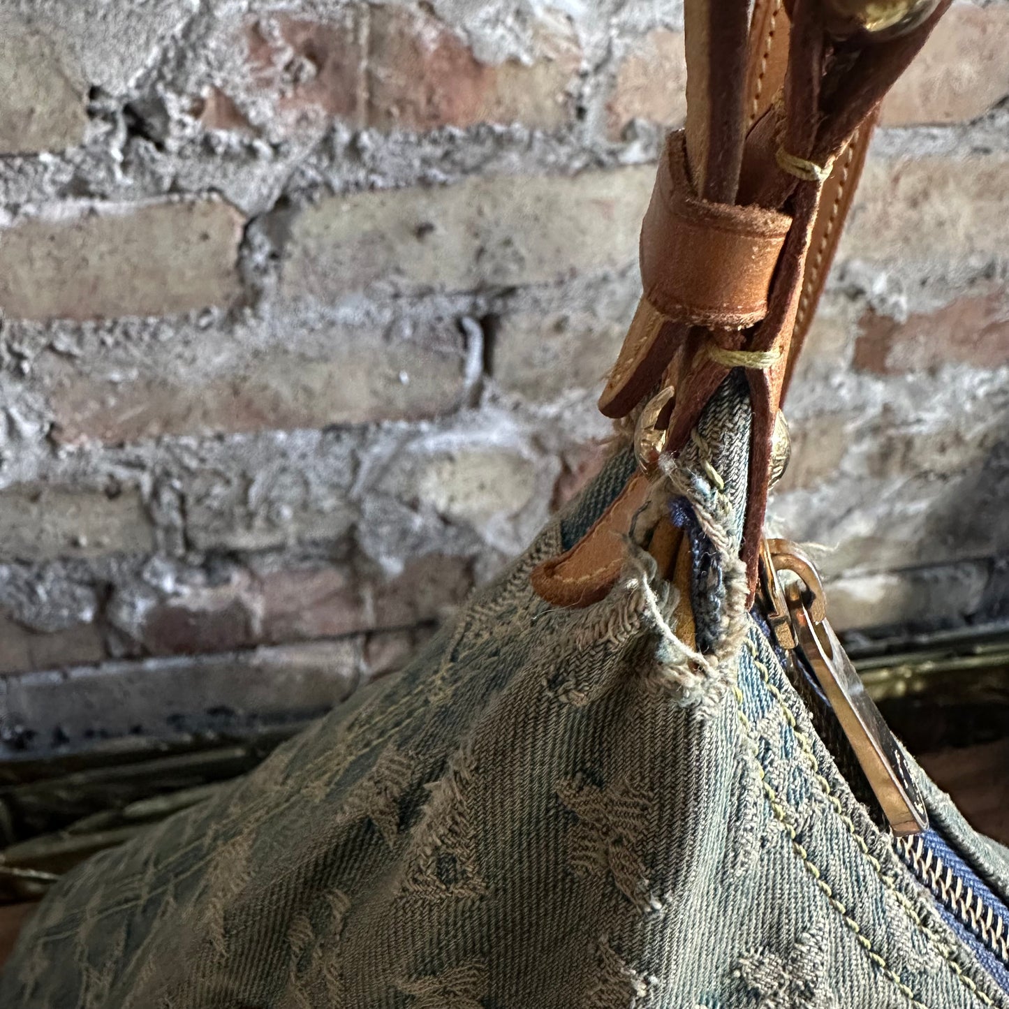 Vintage Louis Vuitton 2005 Blue Denim Baggy GM