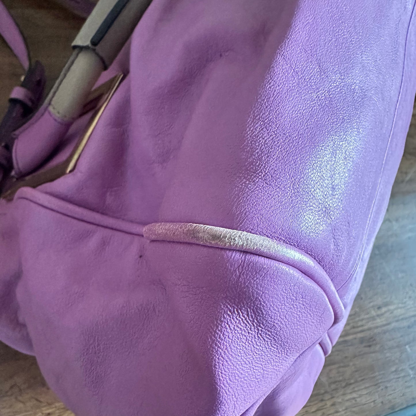 Vintage Chloe Ethel Purple Leather 2 Way Satchel
