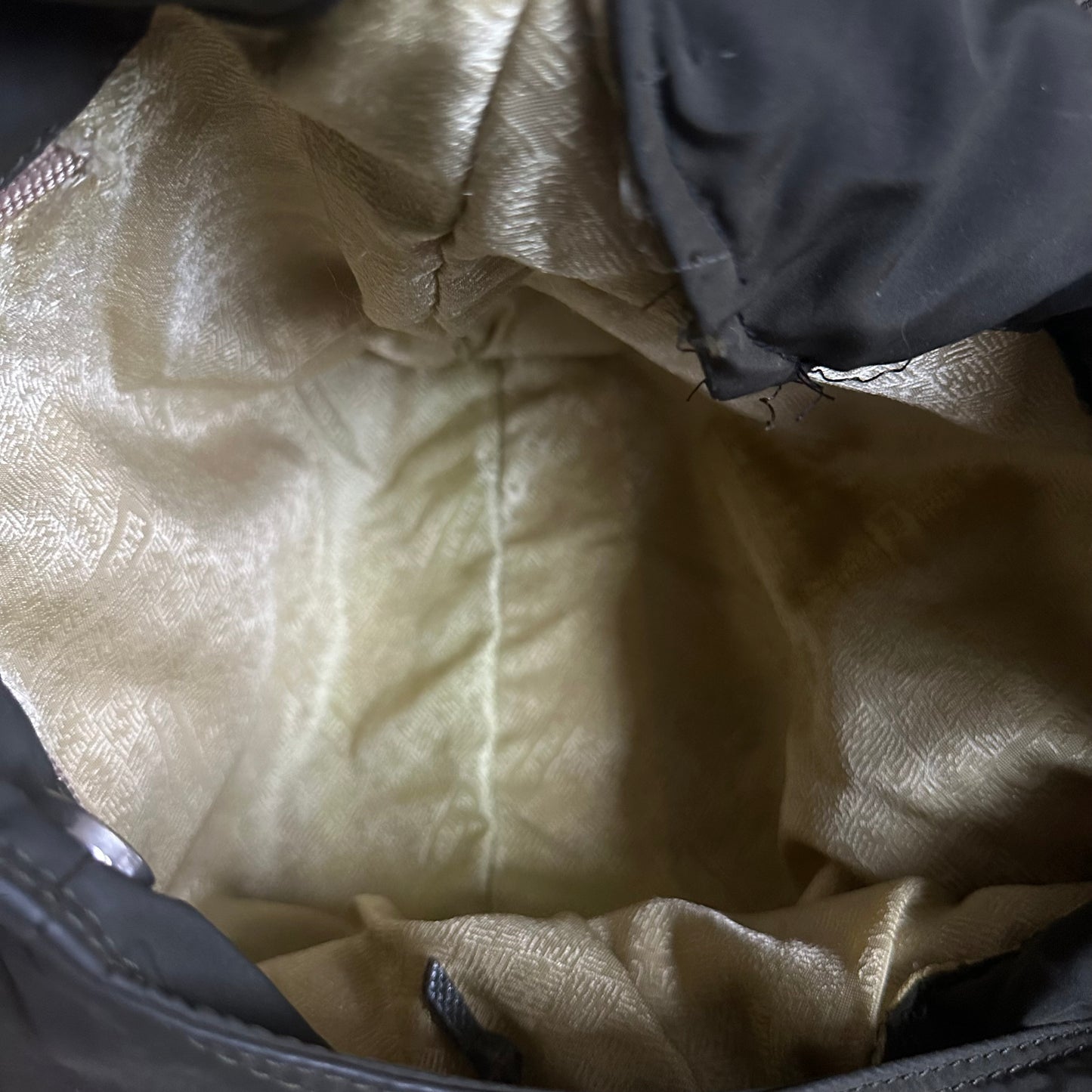 Vintage Bottega Veneta Olive Green Nylon Hobo Bag