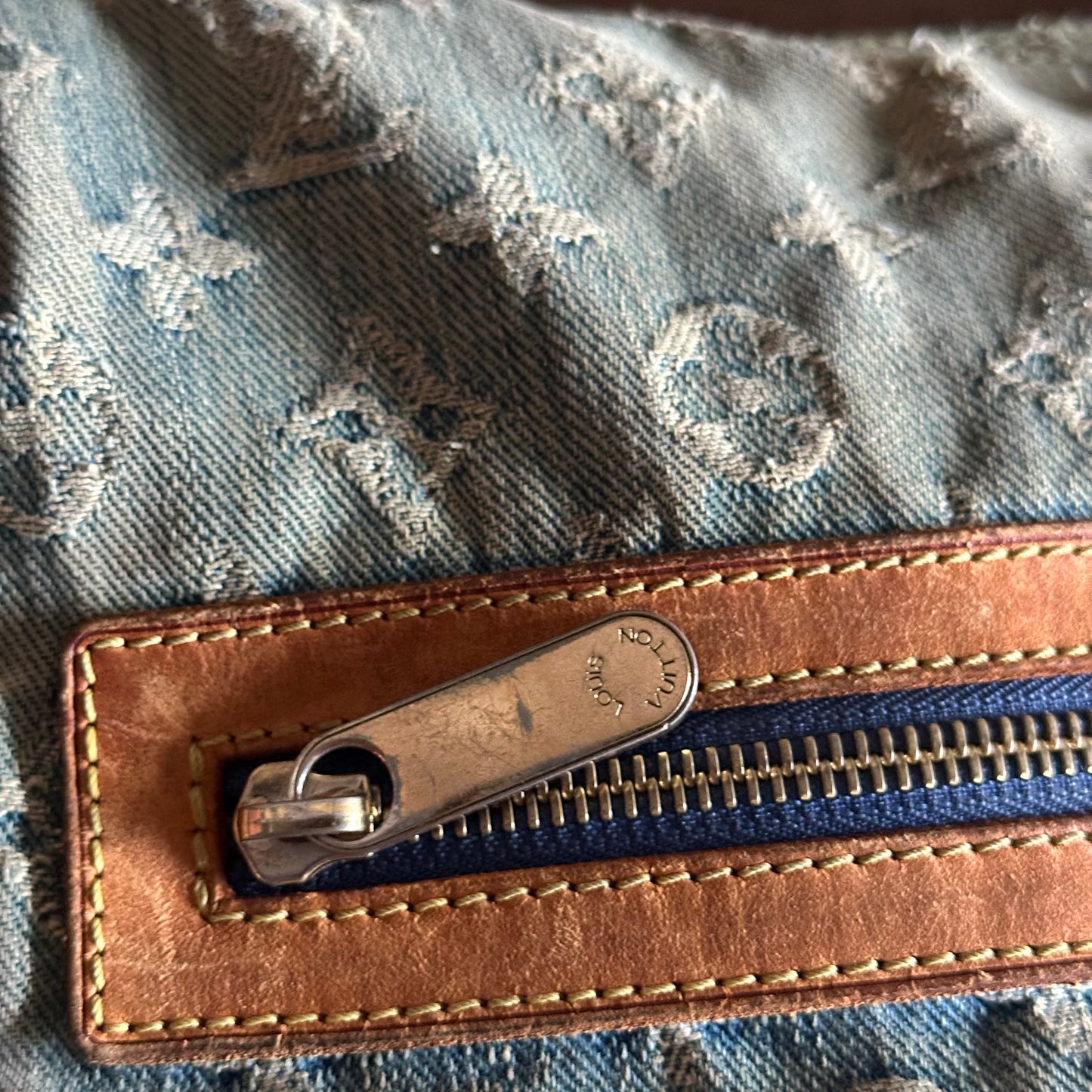 Vintage Louis Vuitton 2005 Blue Denim Baggy GM