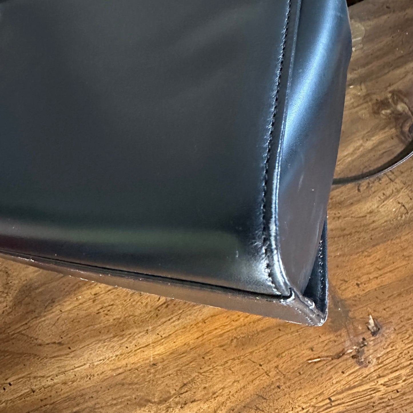 Vintage Givenchy Black Leather Top Handle 2 Way Bag