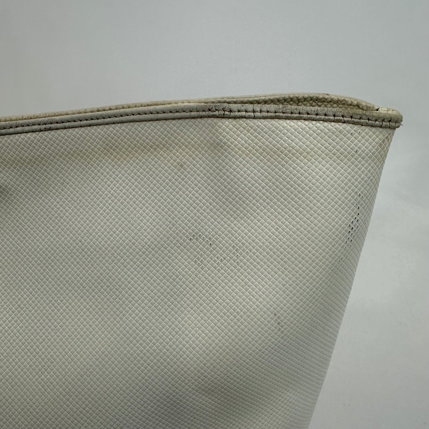 Vintage Bottega Veneta White PVC Marco Polo Tote