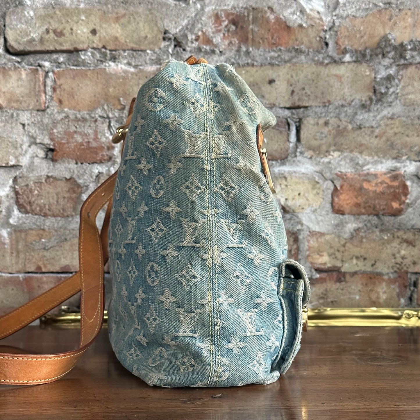 Vintage Louis Vuitton 2005 Blue Denim Baggy GM