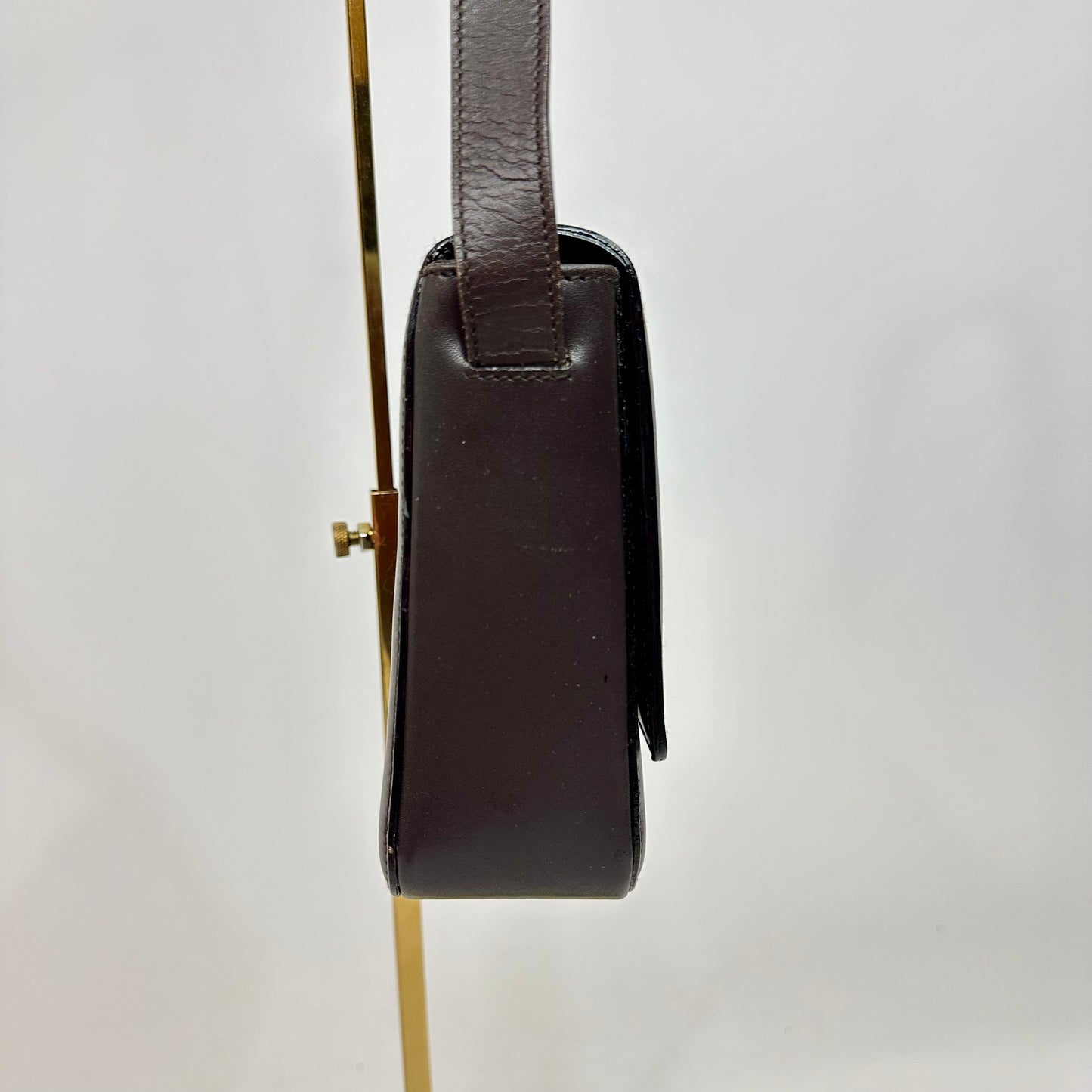 Vintage Gucci Brown Leather Baguette Bag