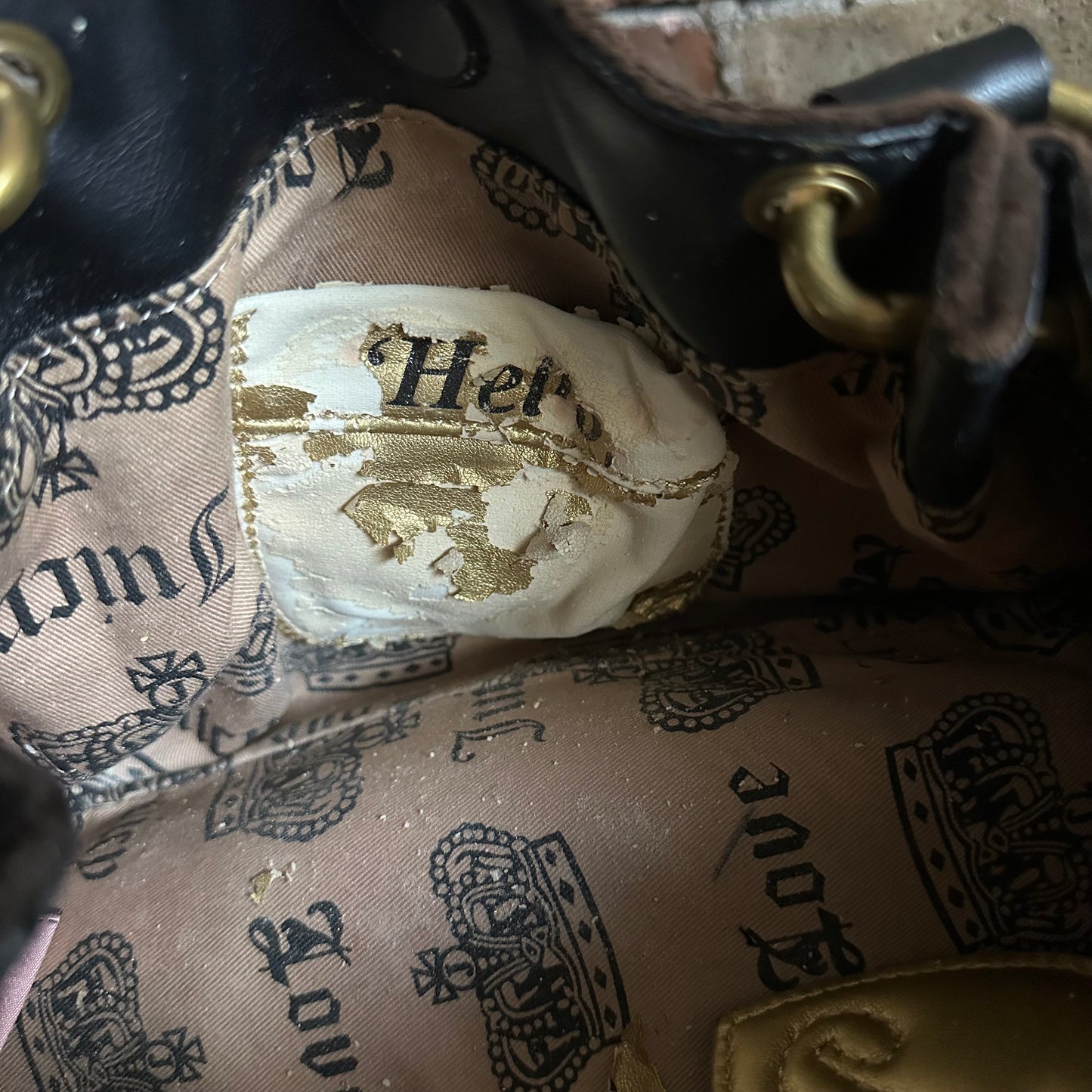 Vintage Y2K Juicy Couture Brown Velour Shoulder Bag