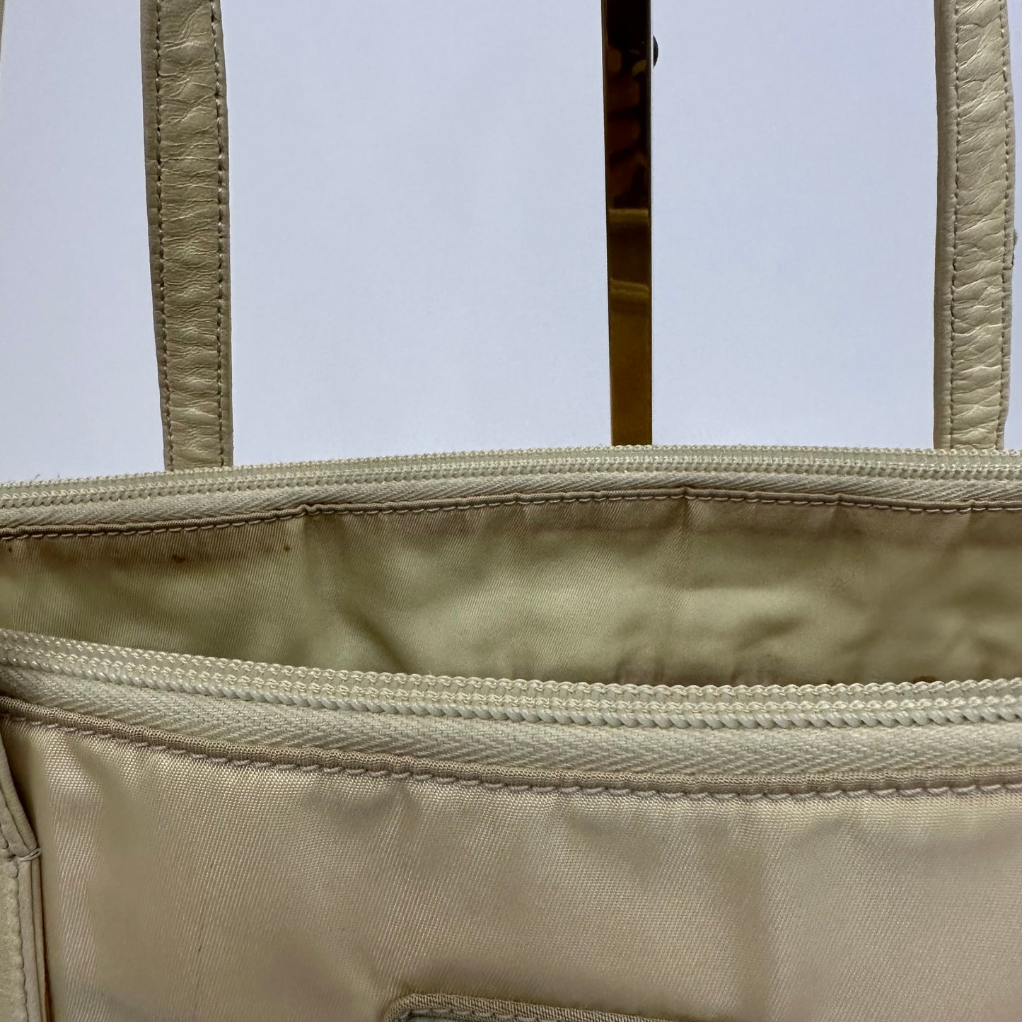 Vintage Prada White Nylon Tote Bag