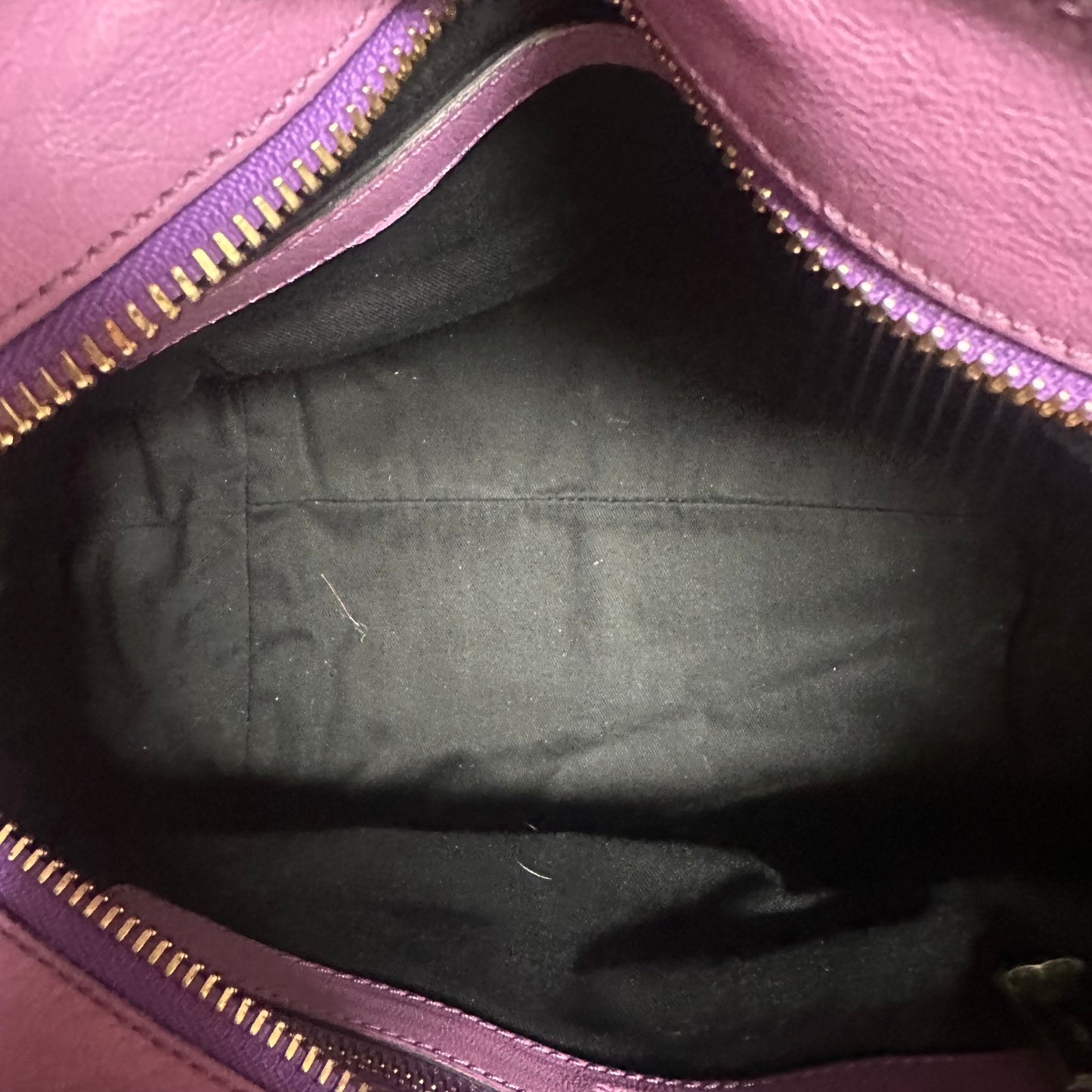 Vintage Chloe Ethel Purple Leather 2 Way Satchel