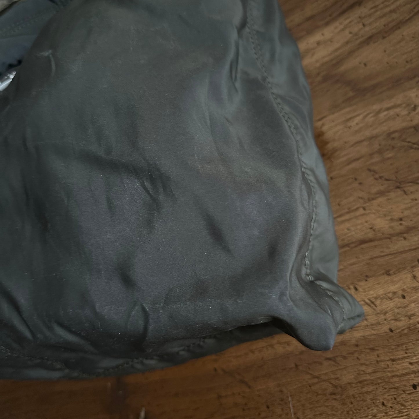 Vintage Bottega Veneta Olive Green Nylon Hobo Bag