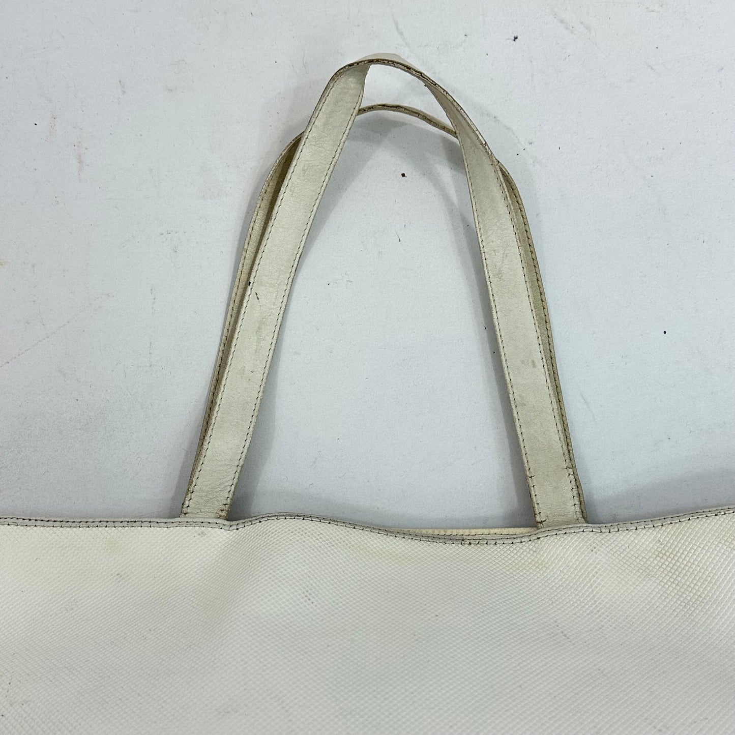 Vintage Bottega Veneta White PVC Marco Polo Tote