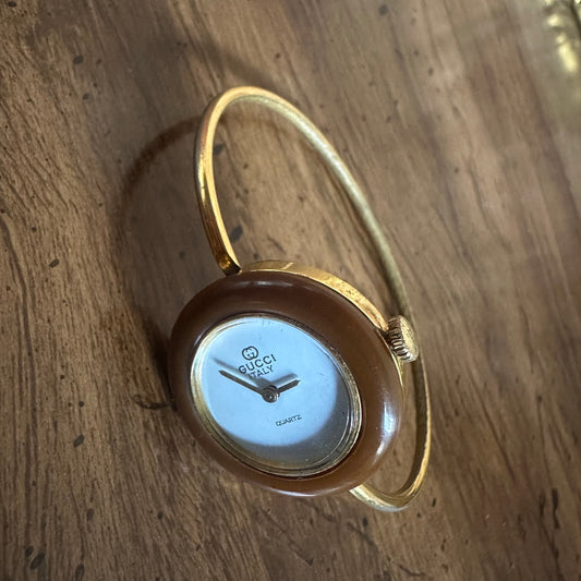 Vintage Gucci Interchangeable Bezel Bangle Watch