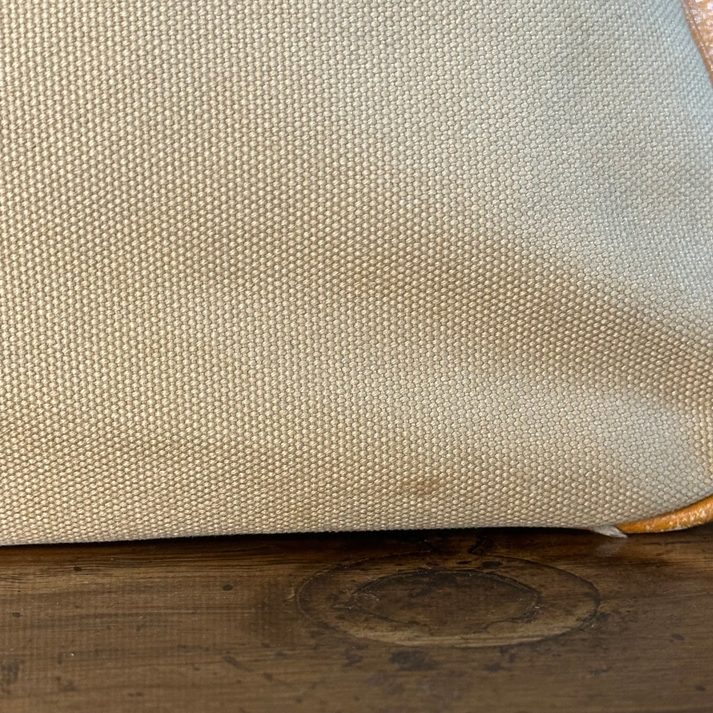 Vintage Prada Beige Canvas Tote Bag