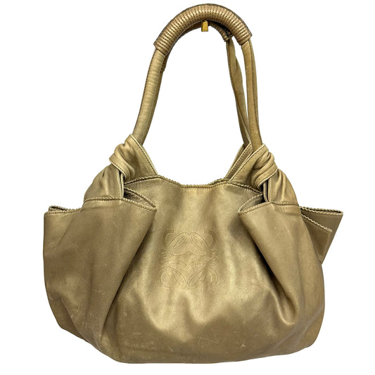 Vintage Loewe Nappa Aire Tan Sheepskin Leather Hobo Bag