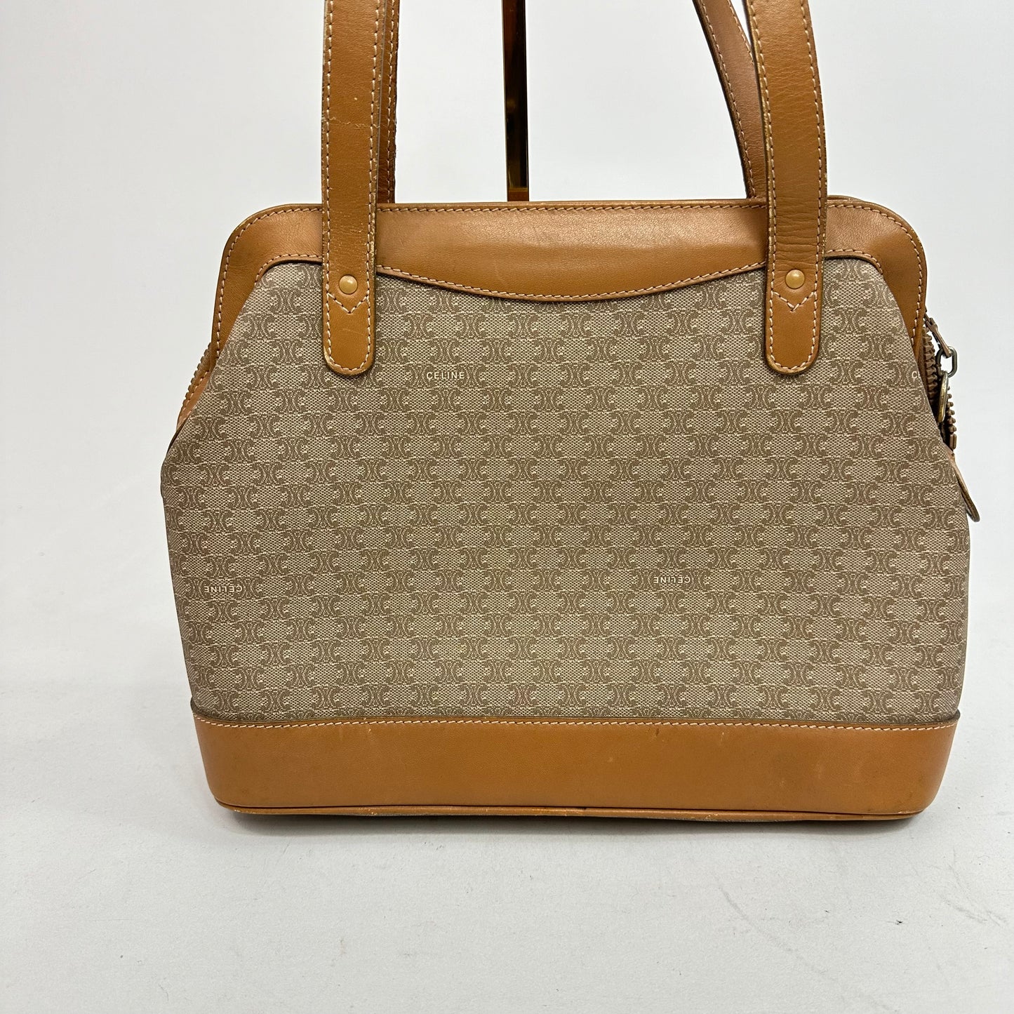 Vintage Celine Monogram Coated Canvas Tote