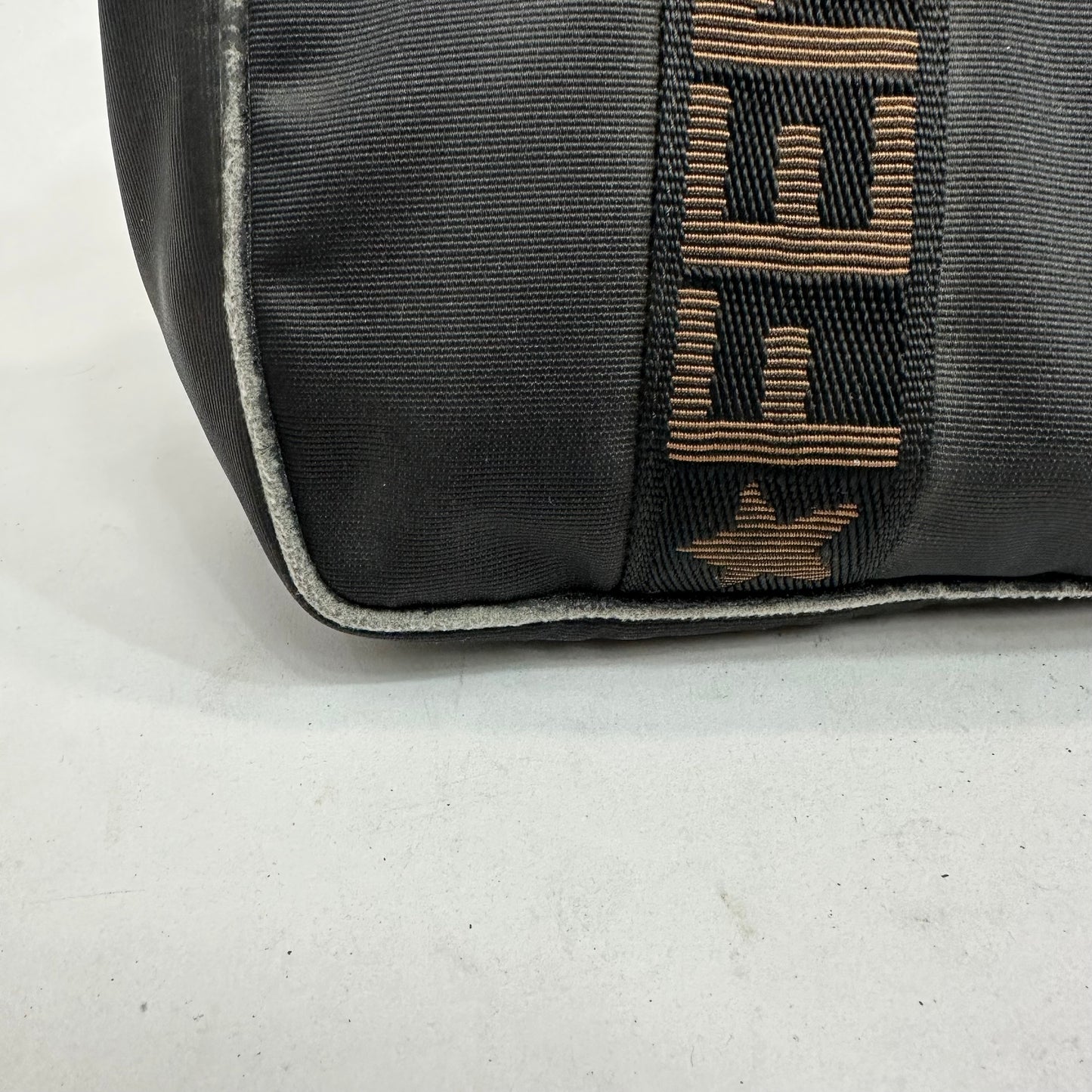 Vintage Fendi Roma Star Black Canvas Tote