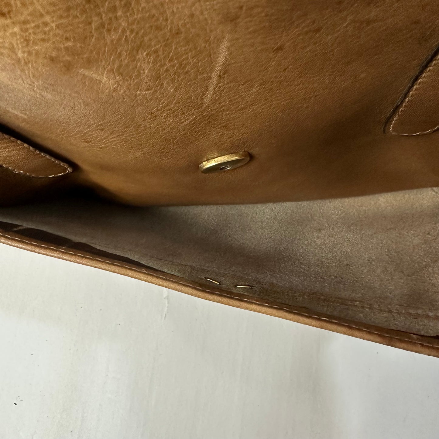 Vintage Gucci Tan Leather Zip Tote