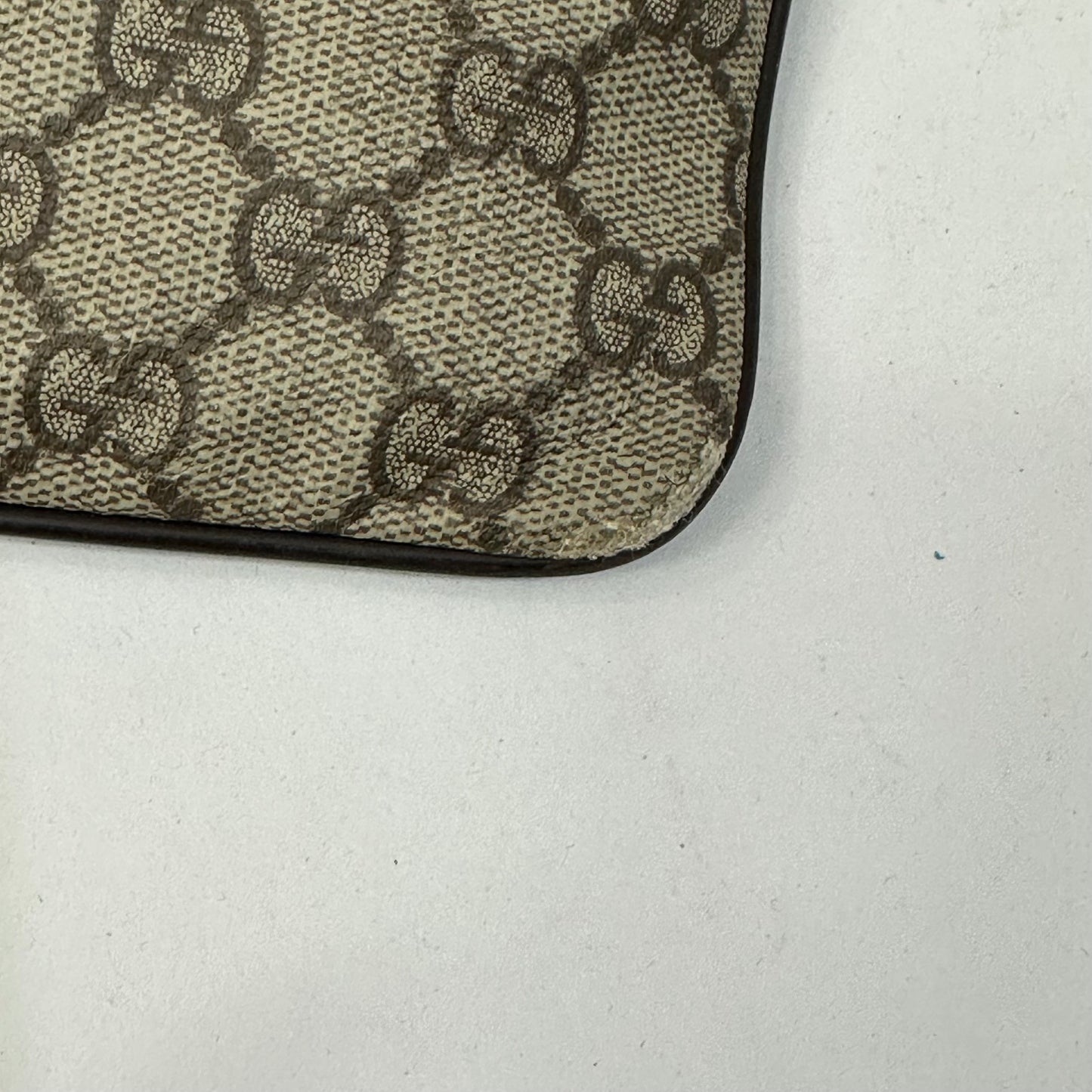 Gucci Monogram Coated Canvas Flat Messenger Bag