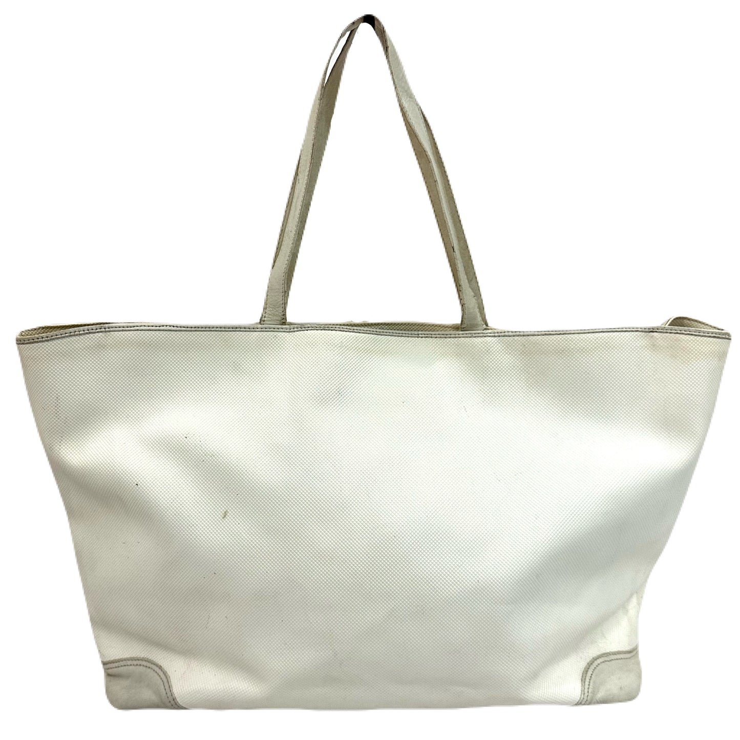 Vintage Bottega Veneta White PVC Marco Polo Tote