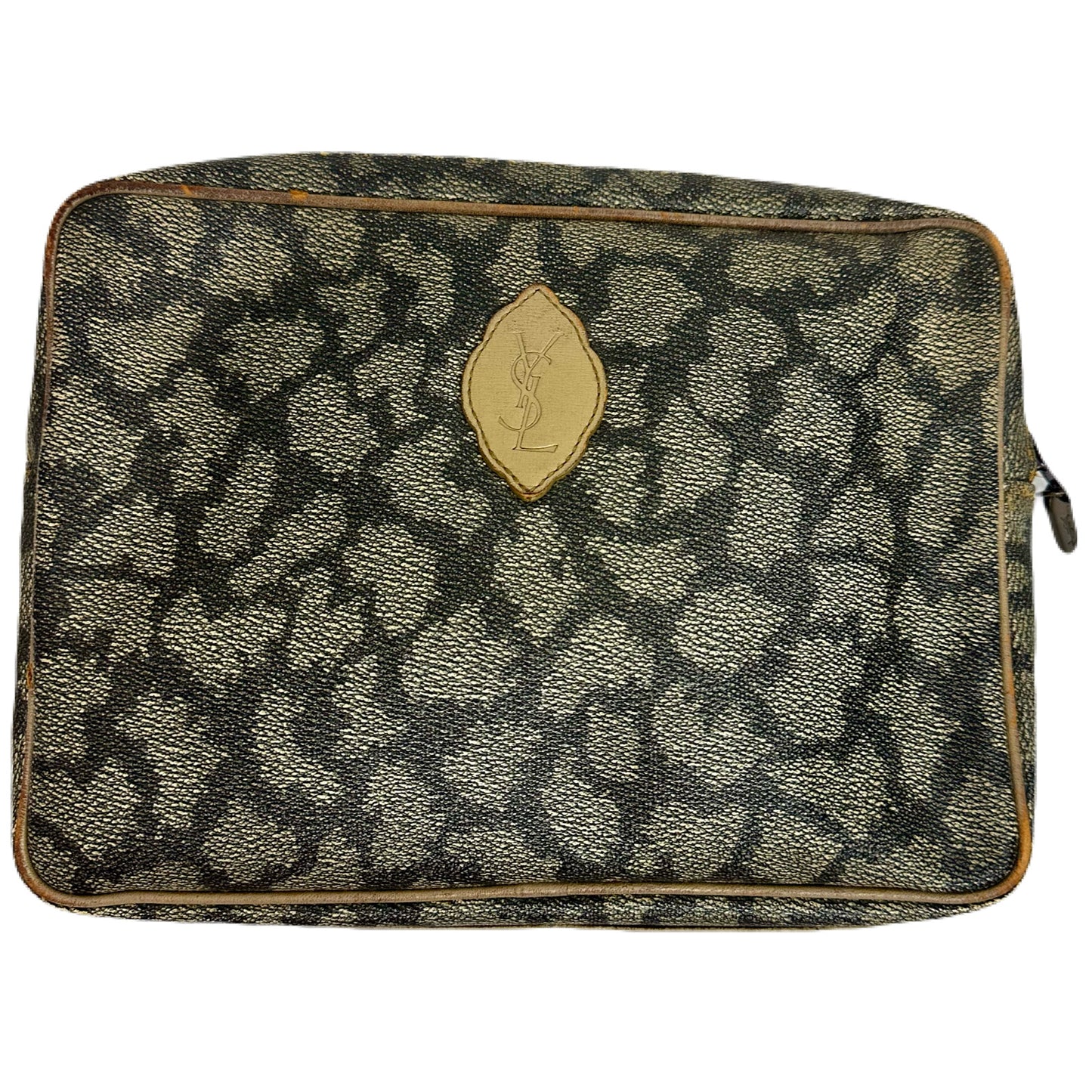 Vintage YSL Yves Saint Laurent Giraffe Print Pouch