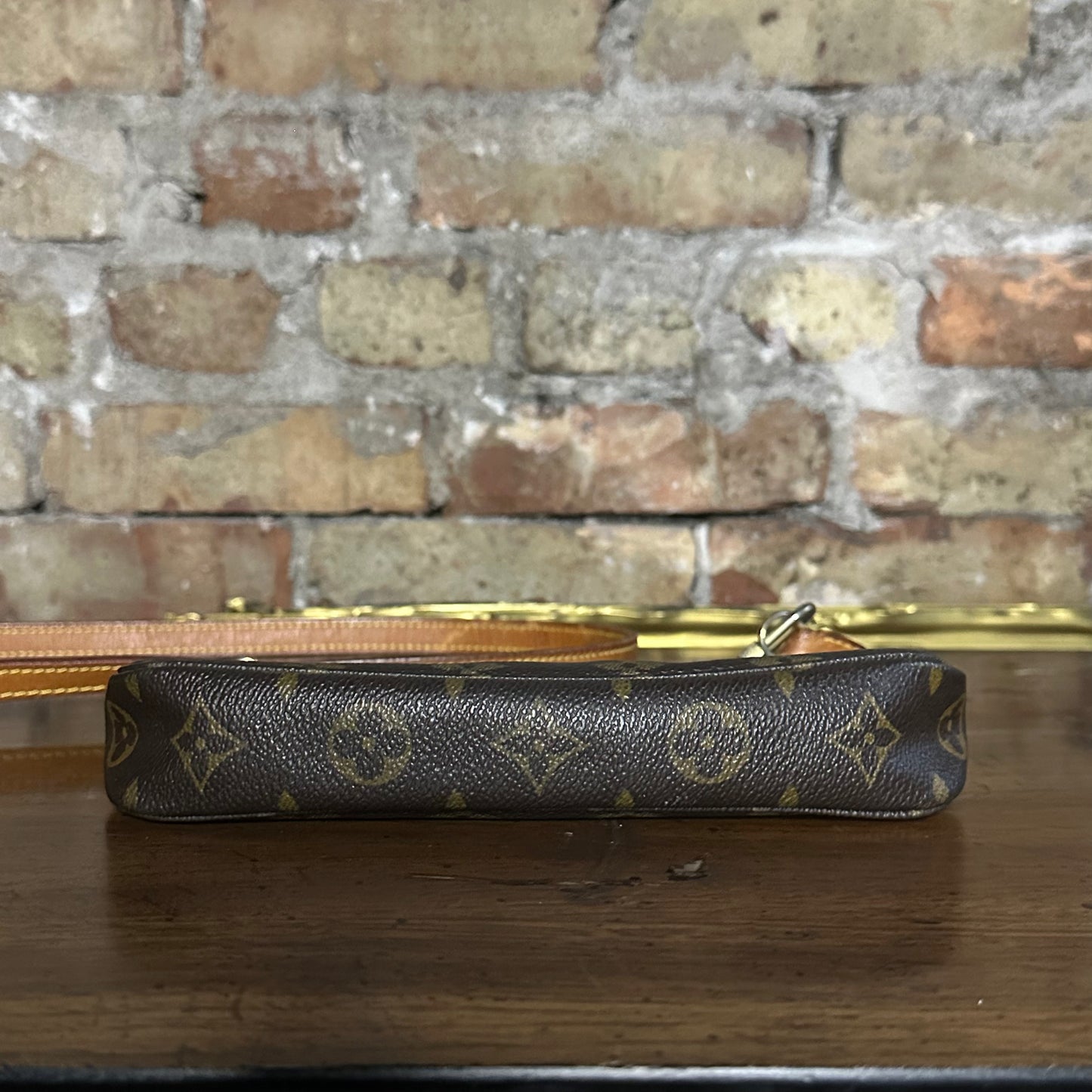 Vintage Louis Vuitton 1999 Monogram Pochette Accessoires Long Strap Bag