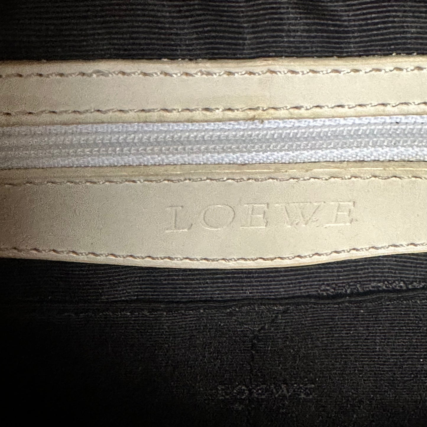 Vintage 2000's Loewe White Leather Senda Satchel