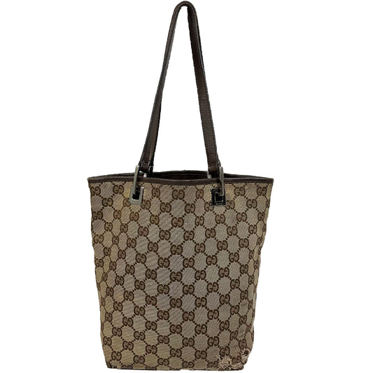 Vintage Gucci GG Monogram Canvas Bucket Tote Bag