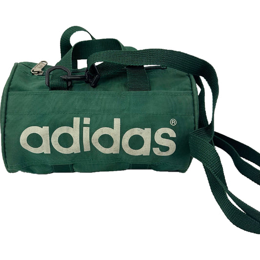 Vintage Adidas Green Mini Duffle Sling Bag Made in Japan