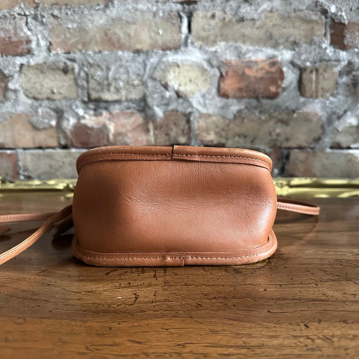 Vintage Coach 9935 Hadley Zip Mini Crossbody Bag in British Tan