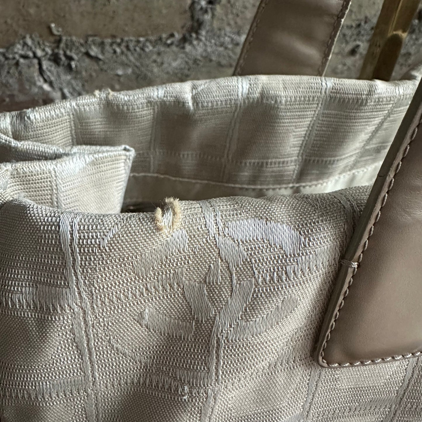 Vintage Chanel Travel Line Beige Canvas Tote Bag