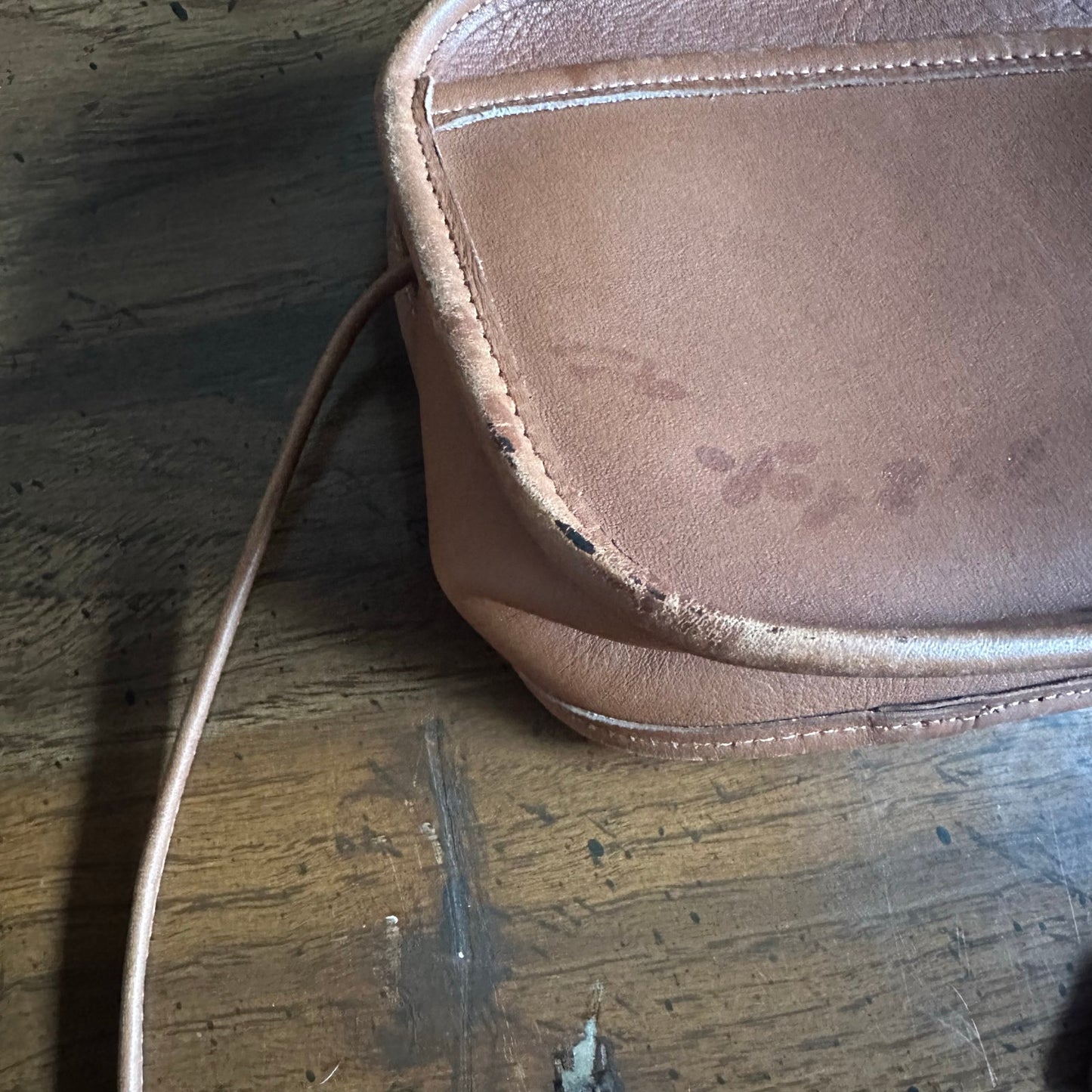 Vintage Coach 9935 Hadley Zip Mini Crossbody Bag in British Tan