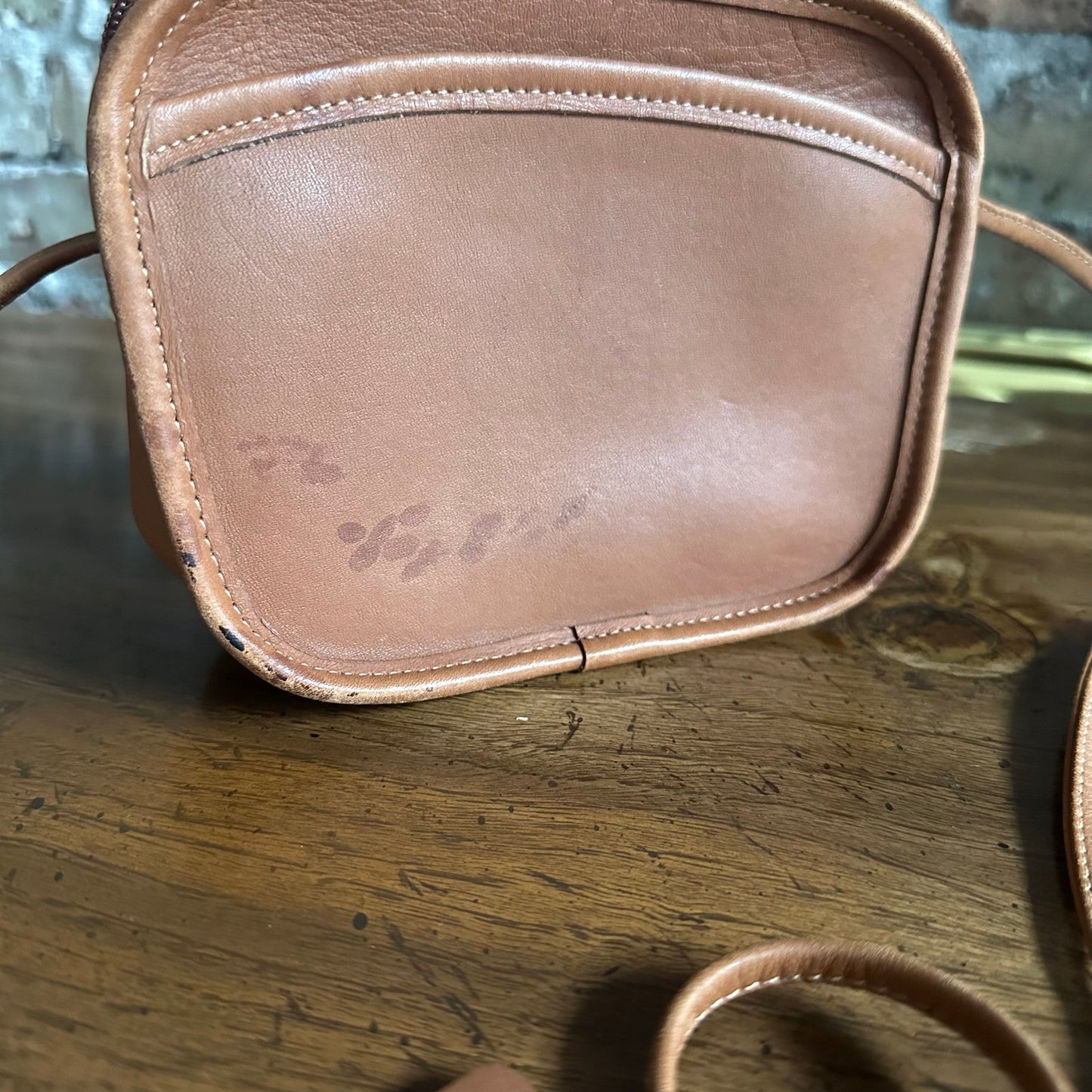 Vintage Coach 9935 Hadley Zip Mini Crossbody Bag in British Tan