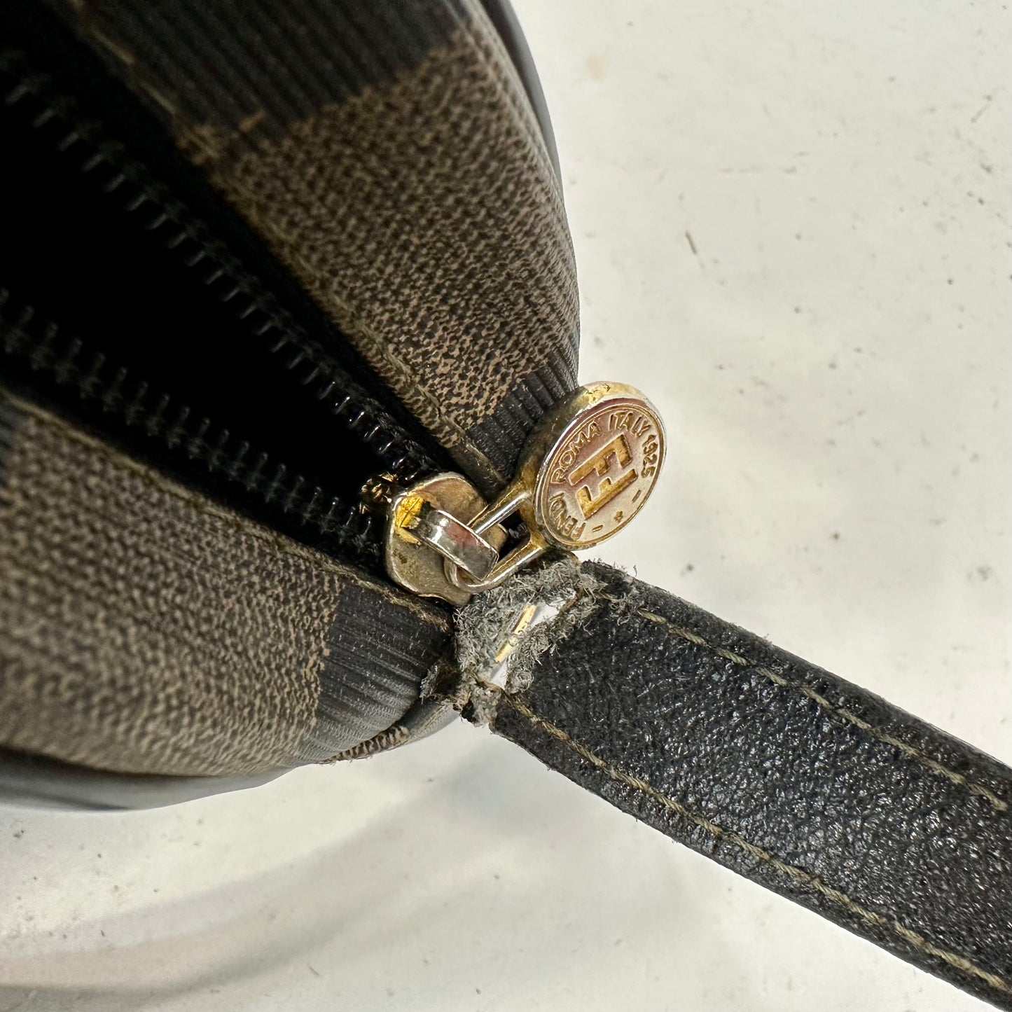 Vintage Fendi Pequin Striped Crossbody Bag