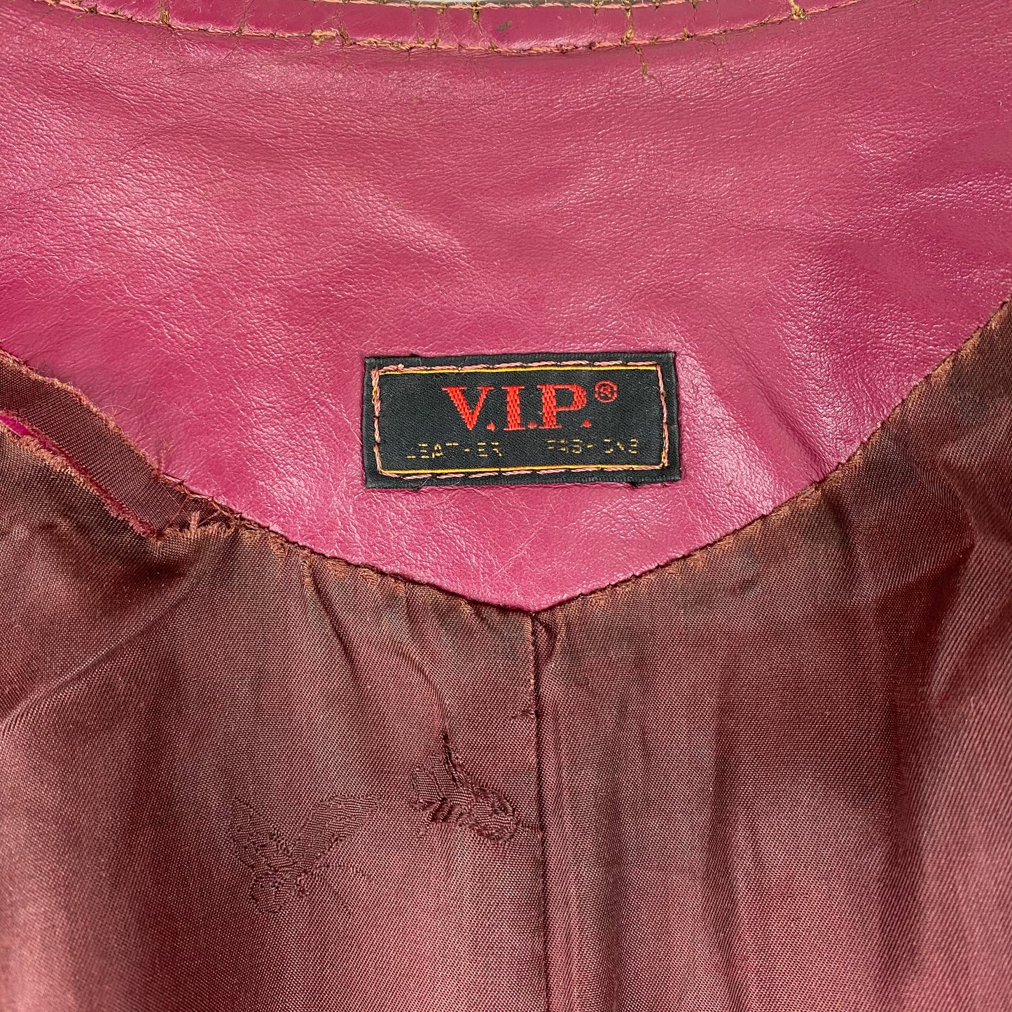 Vintage V.I.P. Maroon Leather Jacket