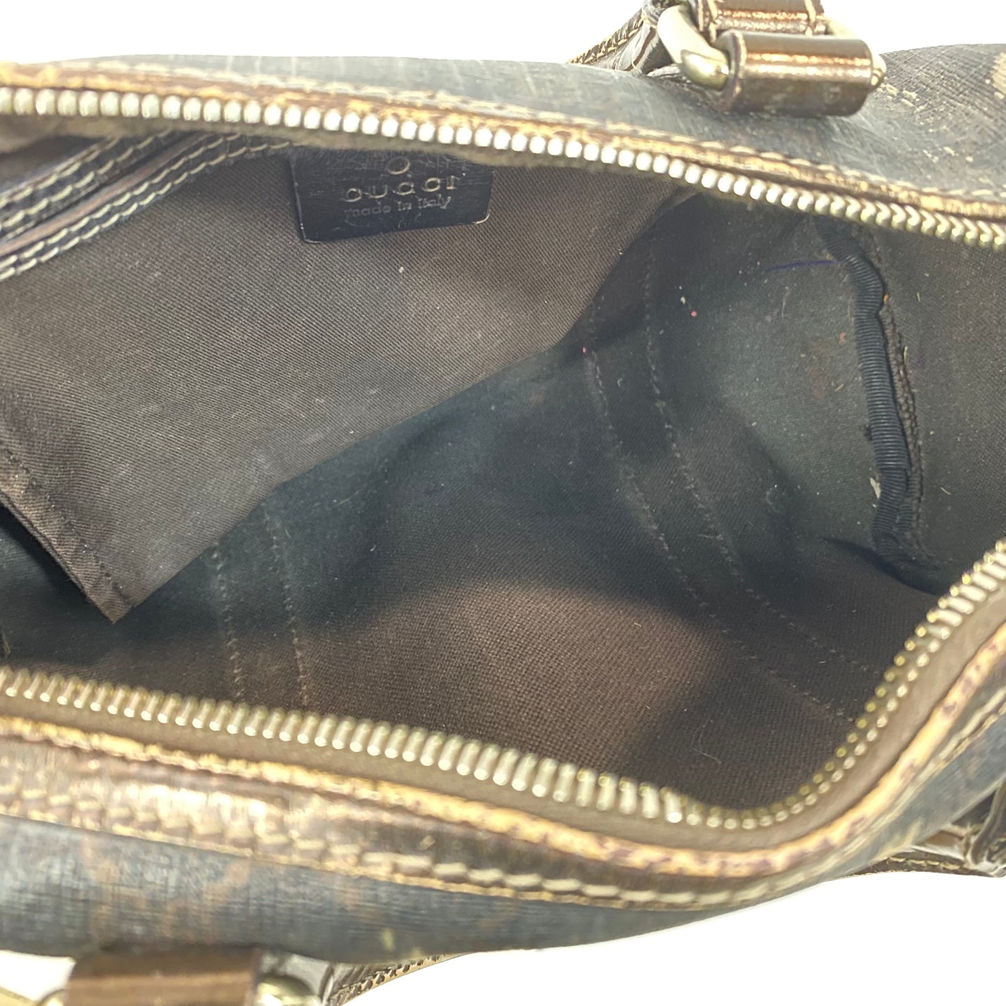 Vintage Gucci Bronze Metallic Mini Boston Bag