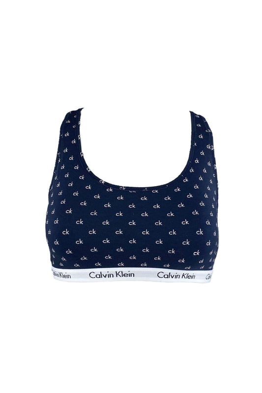 Calvin Klein CK Logo Navy Blue Bralette