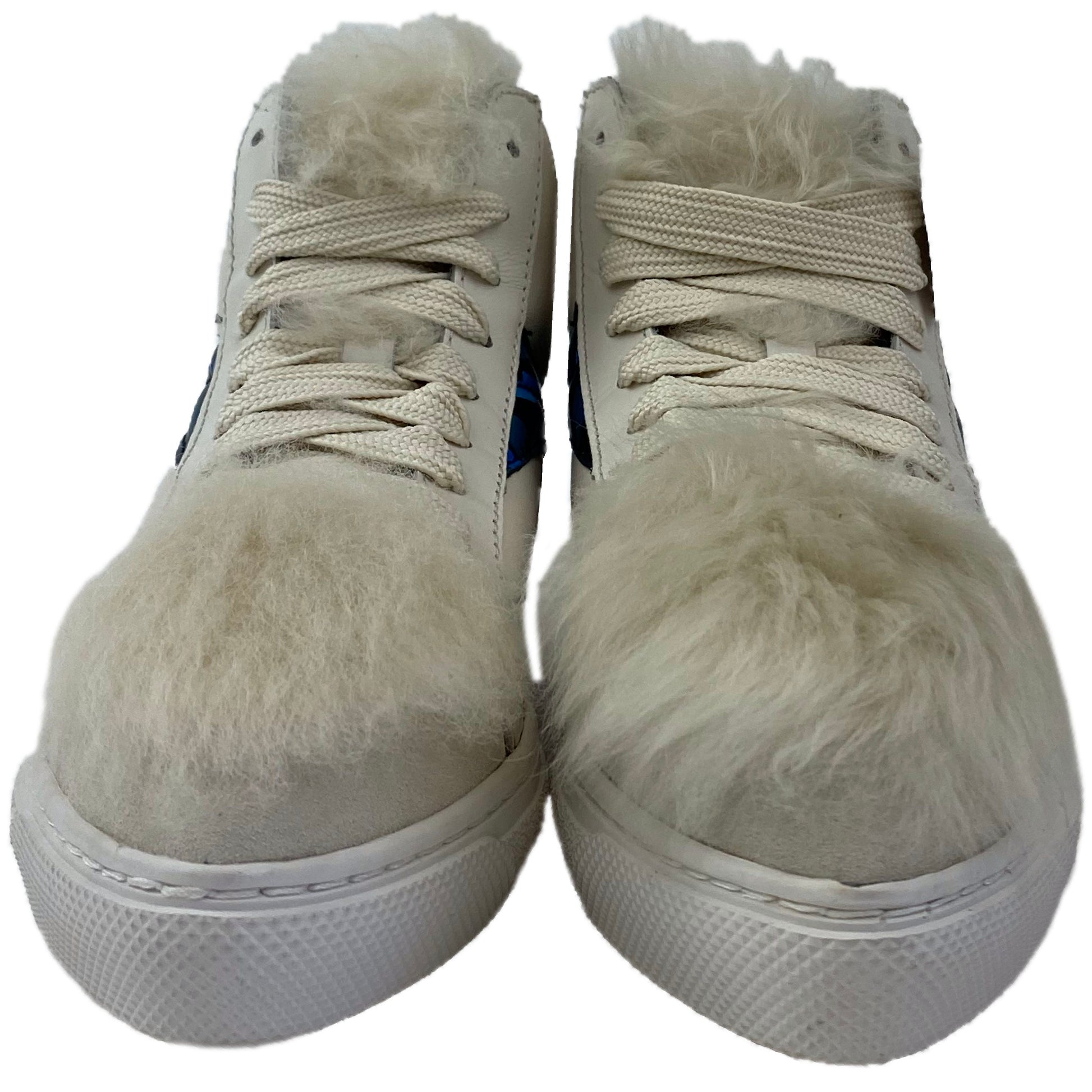 NWT Coach C203 Soft Smooth/Calf Suede Pointy Toe High Top Sneakers