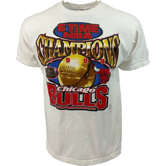 Vintage 1998 Logo Athletic Chicago Bulls 6 Time NBA Champions Tee