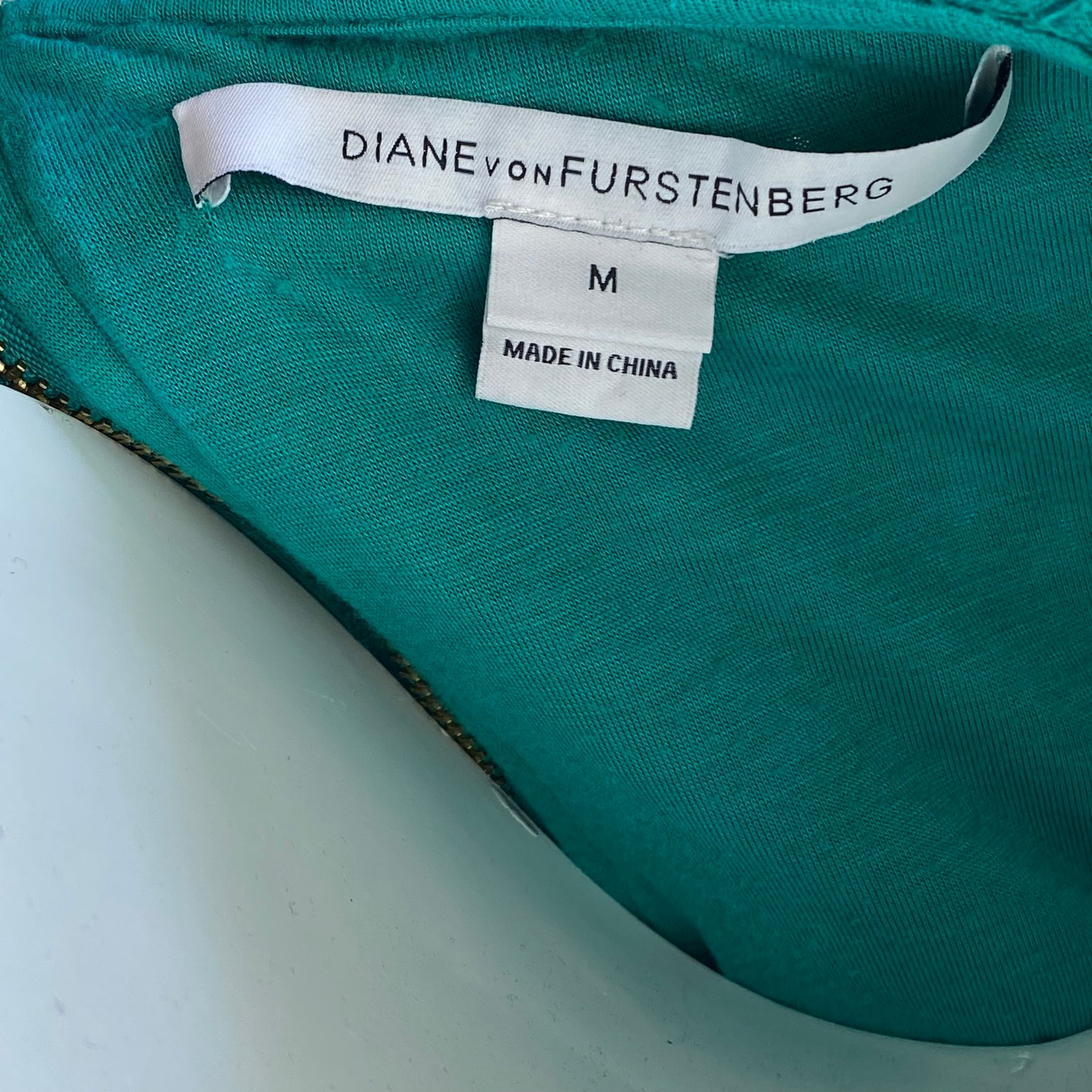 Diane Von Furstenberg Green Lace Cholula Blouse