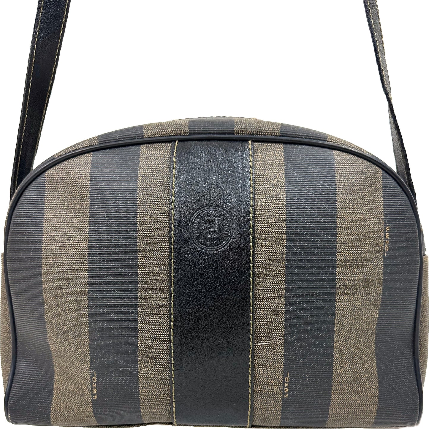 Vintage Fendi Pequin Striped Crossbody Bag