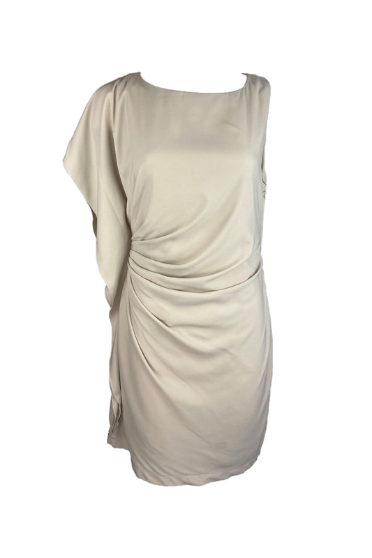 Taupe Asymmetrical Cocktail Dress